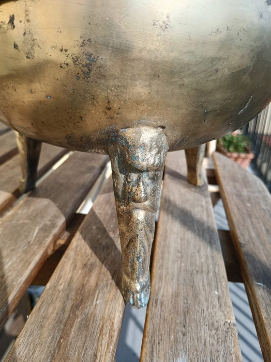 Image 1 of Tripod cauldron in brass, late 19th century Austria