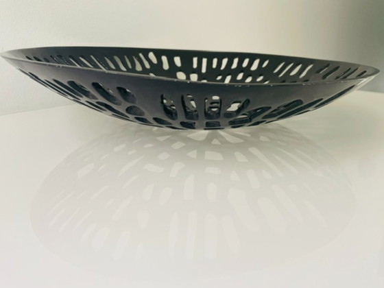 Image 1 of Graphic design bowl made of black coated steel