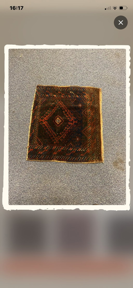 Antique Hand-knotted Baluch Stamtas – vloerkleden en tapijten, Textile, Wool