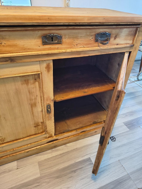Image 1 of Antique chest of drawers made of pine wood
