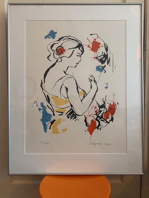 Rose 1990 - Nic Jonk | Screen print 75x55cm