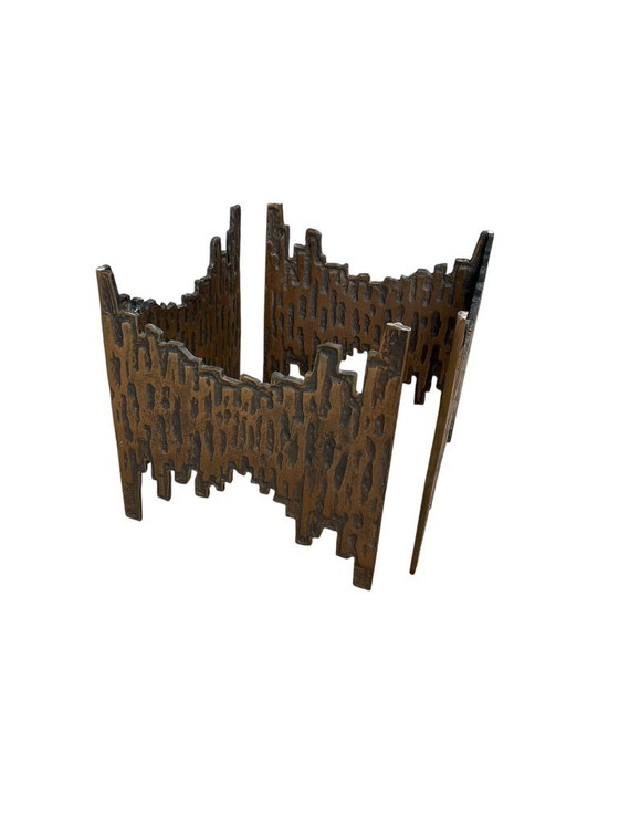 Image 1 of Tavolino da caffè brutalista in bronzo