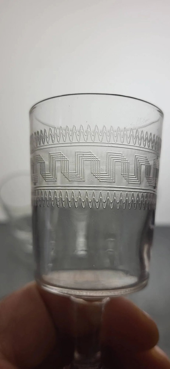 6 bicchieri da vino da aperitivo stile greco – Bicchieri e caraffe, Crystal, Glass, Art Deco (photo 3 of 5)