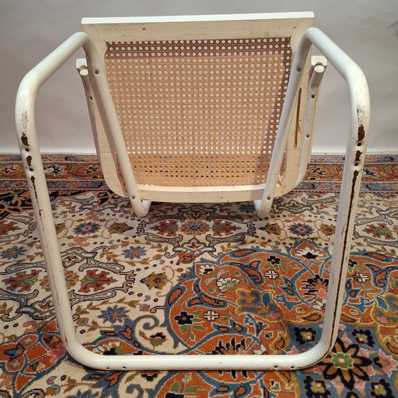 Tubular Frame Chair Cesca S64 model with armrests – Armchairs, Metal, Rattan (photo 14 of 14)