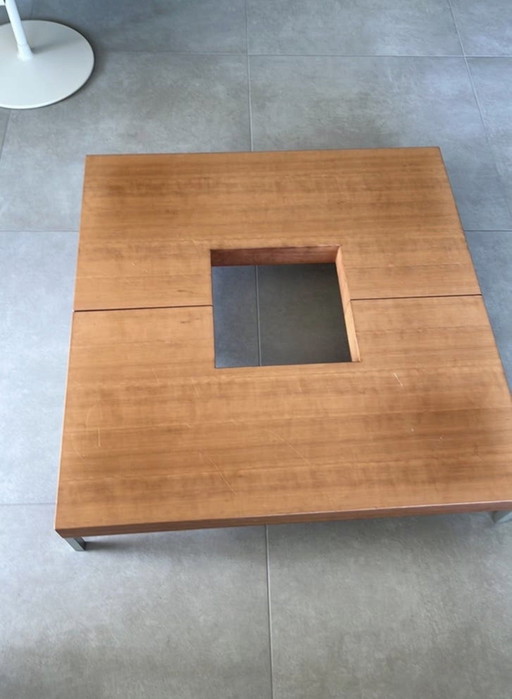 Diseño de rompecabezas de mesa de centro de madera Porada – salontafels, Metal, Wood