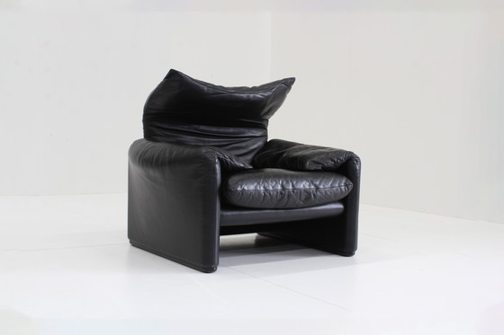 Image 1 of Cassina Maralunga Sessel Schwarz Leder