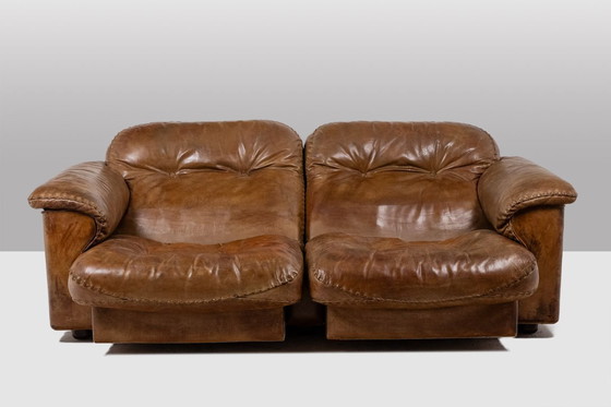 Image 1 of Maison De Sede. Two seater sofa in buffalo leather. 1970s.