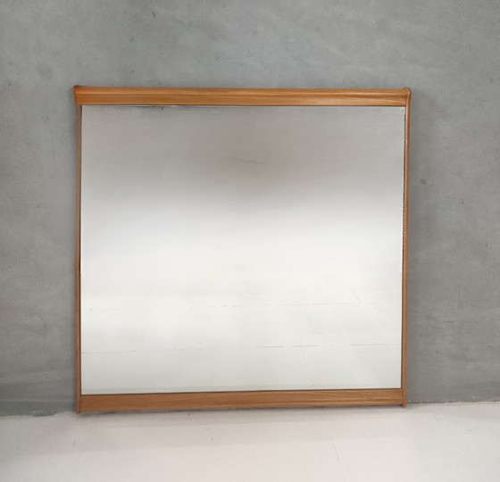 Image 1 of Grote vintage unieke Scandinavische stijl spiegel ('vierkant').