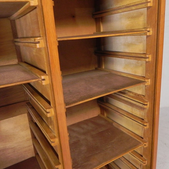 Armario persiana de roble con 2 puertas, 150 cm de alto, años 30, Cómodas, Madera, Marrón (foto 25 de 25)