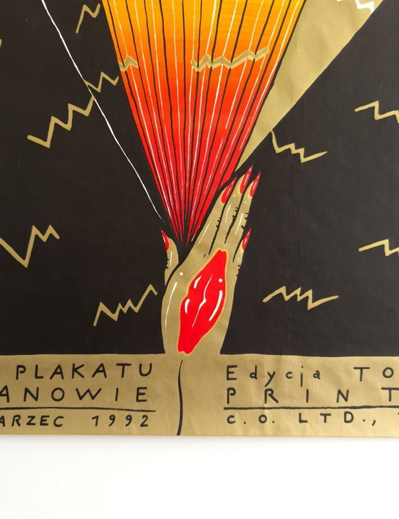 Image 1 of 🖼️ 100 Best Japanese Posters – Original Polish Exhibition Plakat by Ryszard Kalarus | Kraków, 1991  | Approx. 84 × 59 cm 