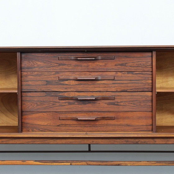 Image 1 of Remarkable Mid-Century Danish Rosewood Sideboard with Tambour Doors, 1960s