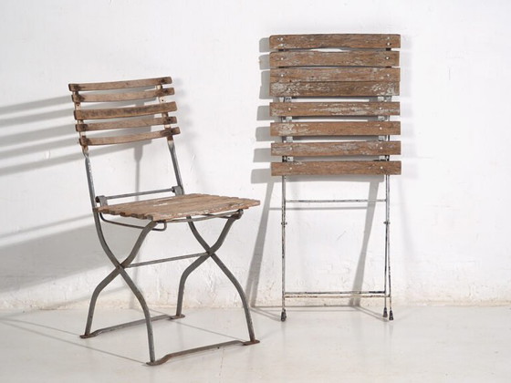 Chaises de jardin pliantes antiques (c.1920). Lot de 2 pièces #2 – Iron, Rustic (photo 27 of 39)