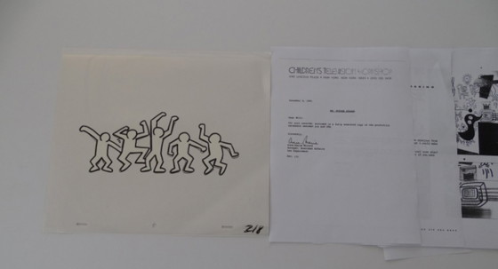 Image 1 of Keith Haring - Animation Cell - Dancing Men, Sesame Street