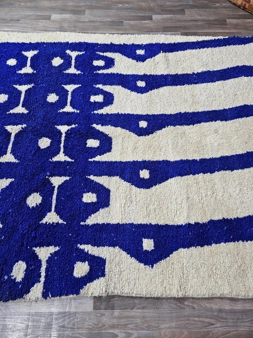 Marokkanischer Teppich aus Naturleinen, 300 x 200 cm