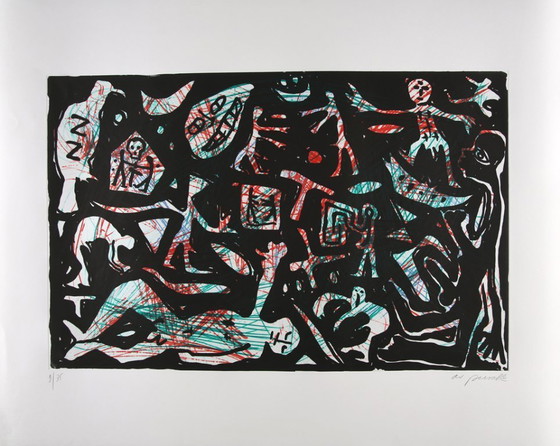 Image 1 of Penck, A.R. - Agujero en la pared, 1989 - Aguafuerte - firmado a mano