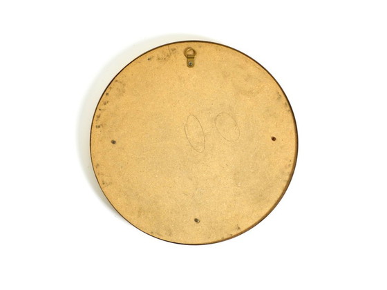 Image 1 of Bellissimo e pesante specchio rotondo in ottone italiano degli anni '60.