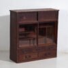 Antico mobile da tè giapponese (cha tansu) con ante scorrevoli in vetro – Periodo Taisho–Showa (c.1920–1950) (photo 6 of 40)
