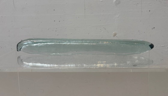 Image 1 of Oblong bowl made of mouth-blown glass, 1970s