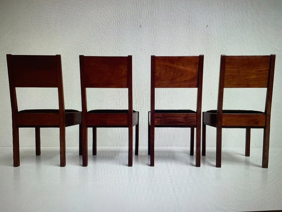 Image 1 of Stuhlset für den Speisesaal der Schule in Den Haag, entworfen von Muntendam für Lov, 1920er Jahre