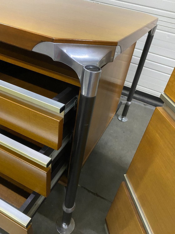 Image 1 of Desk with file cabinet and photo brochure MIM