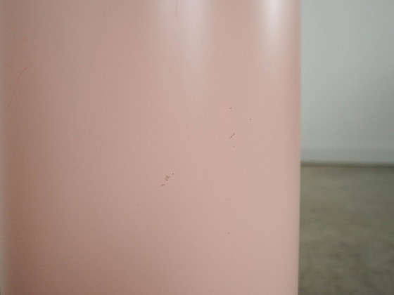 Image 1 of Lipstick mirror, pink, Italian design, 1970s, designer: Rodolfo Bonetto