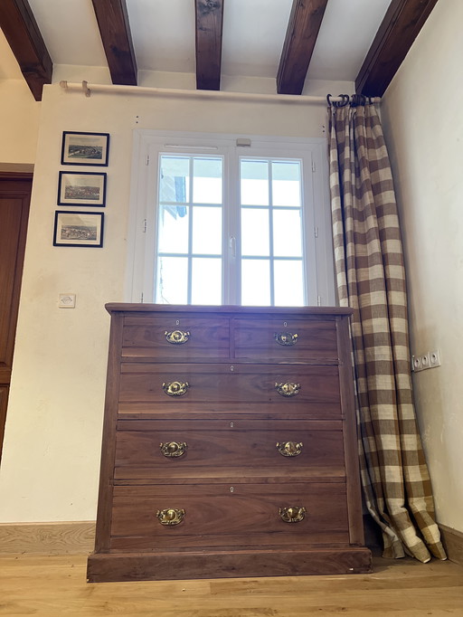 Cassettiera inglese in legno massello