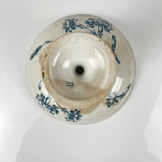 Image 1 of "Carnation" model fruit bowl, KG Lunéville, ironstone, 19th century