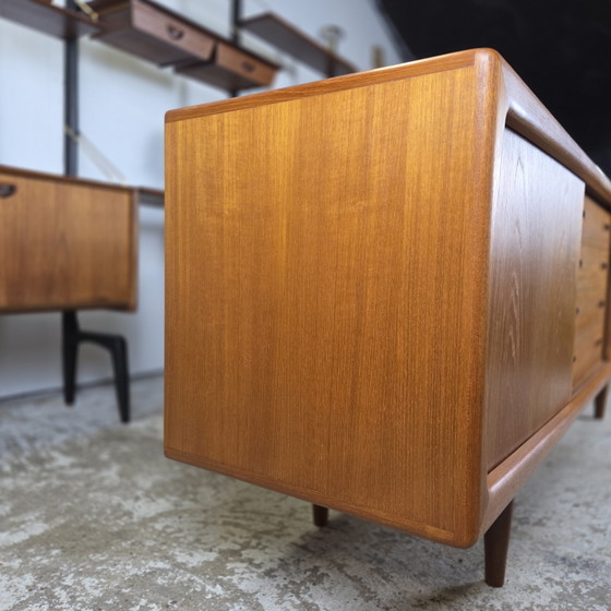 H.P. Hansen Danish Sideboard, Vintage TV Cabinet, Wall Unit – Wood (photo 11 of 15)