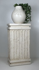 Vintage large Roman column / pillar beige cream plant table