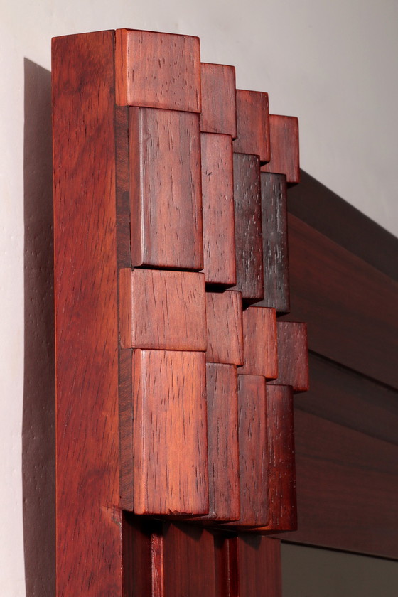 Image 1 of Luciano Frigerio 'Model Norman' Miroir italien du milieu du siècle 1970