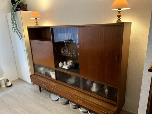 Aparador/mueble de pared vintage de teca de mediados de siglo | Años 60 | Estilo danés