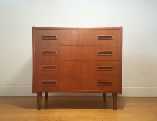Vintage Deense ladenkast van Westergaard Møbelfabrik in teak