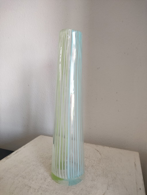 Vintage design Murano Dino Martens filigree vase