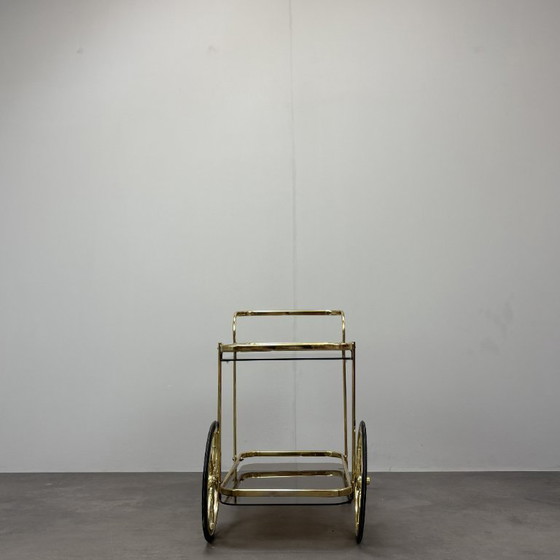 Image 1 of Carrello da portata in ottone di metà secolo, anni '70, Germania