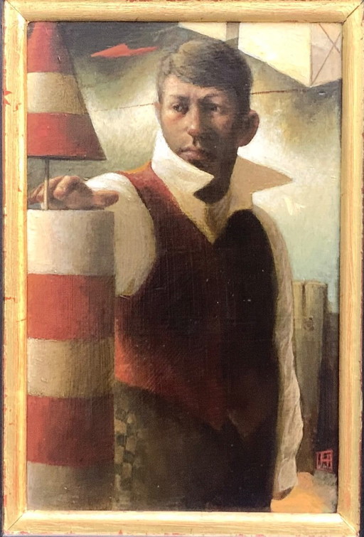 Kevin Hendley - The Weather Man origineel Olieverfschilderij 