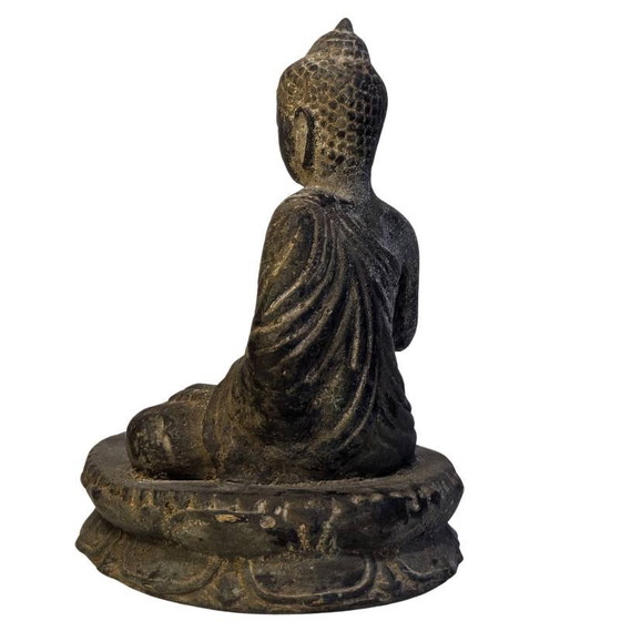 LOTE 122 – Buda tibetano de bronce, figura ritual fragmentaria con signos de uso – Esculturas, Bronze (photo 6 of 10)