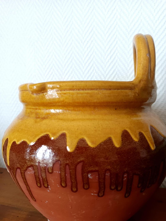 Image 1 of Vintage glazed pottery planter