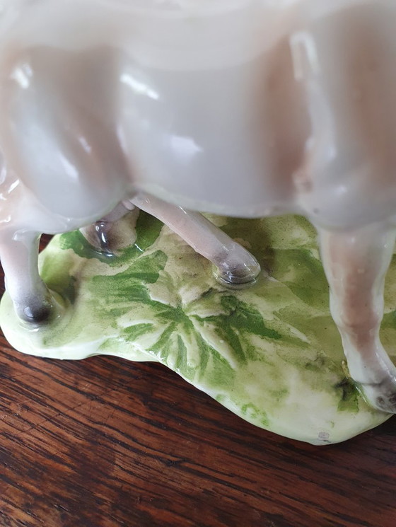 Image 1 of Figurine en céramique vintage d'une jument et de son poulain, vers 1950-1970