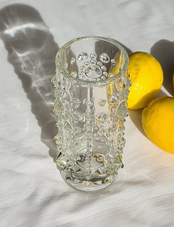 Pavel Pánek vase knobs “Spiky” pressed glass glassworks Heřmanova Huť / Sklo Union 70s (photo 9 of 14)