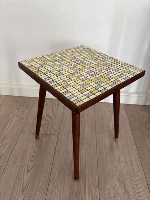 Vintage Mozaïek Plantentafel Jaren 50/'60 Mid-Century Design