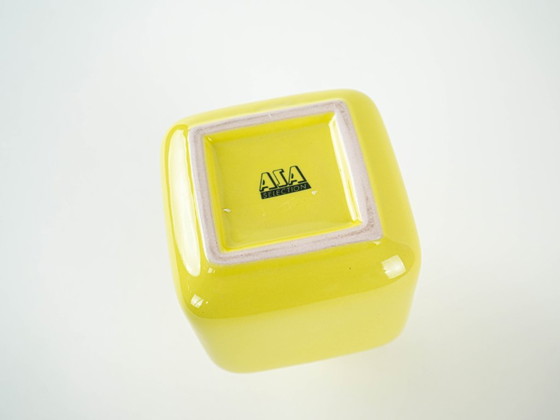 Image 1 of Yellow ceramic vase, German design, 1990s, manufactured by ASA Selection