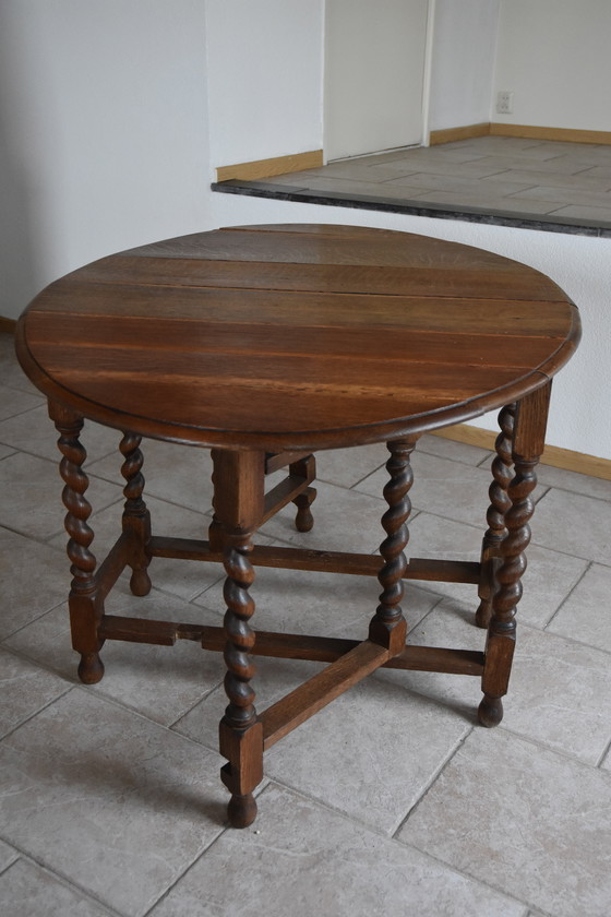 Image 1 of Solid Oak English Hanging Table