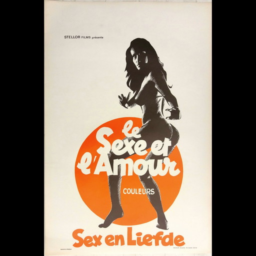 SEX AND LOVE 1972 pop art movie poster
