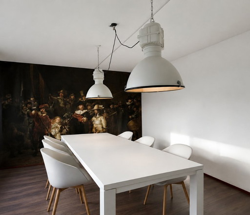2x Zuiver VIC Industry Pendant Lamp White