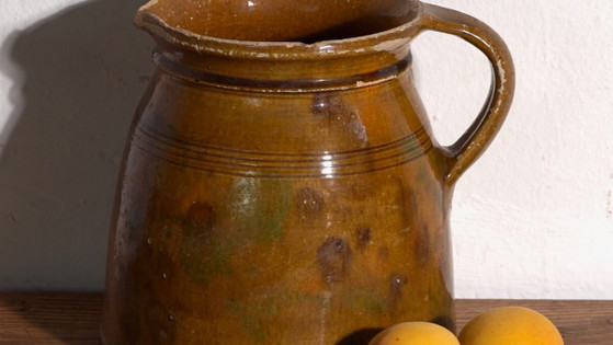 Antique folk glazed pottery jug – Central Europe, circa 1930 – Crockery, Rustic (photo 3 of 40)