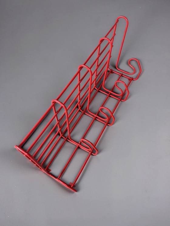 Vintage IKEA Frän Coat Rack Red 1980s | Retro Metal Wire Coat Rack & Hat Rack | Postmodern Design – rvs (photo 3 of 5)