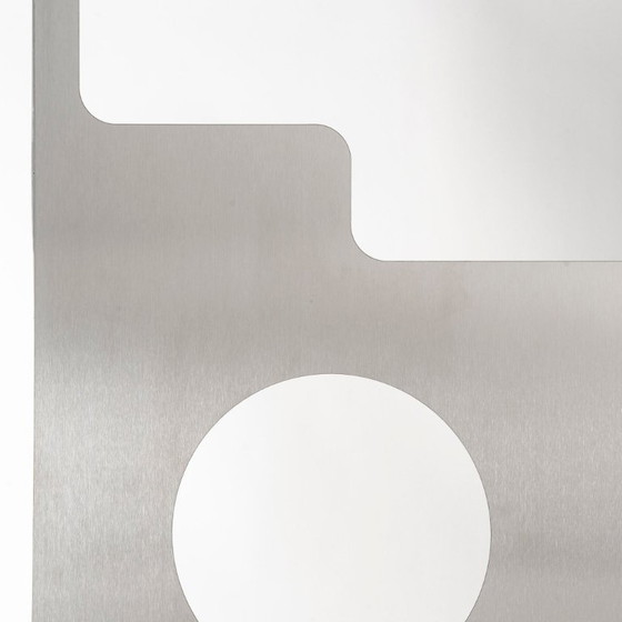 Perforated brushed stainless steel Room screen, contemporary French work – Metal (photo 2 of 9)