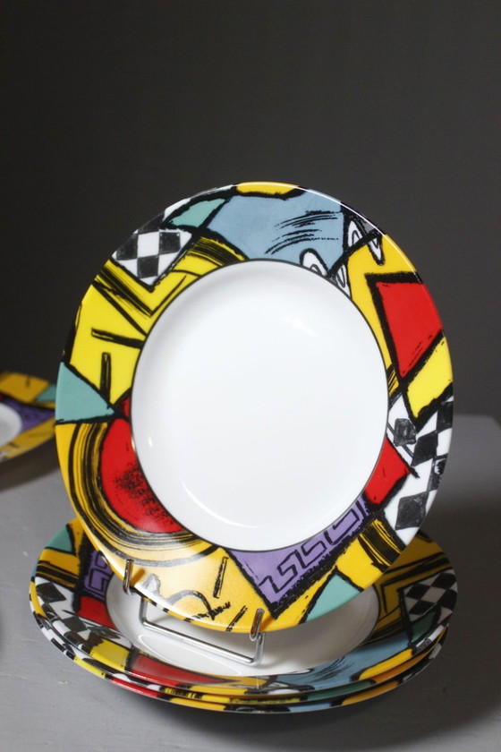 Arcopal France - Stoviglie di design Memphis post-moderno 13 pezzi anni '80 – Vetro (photo 2 of 8)
