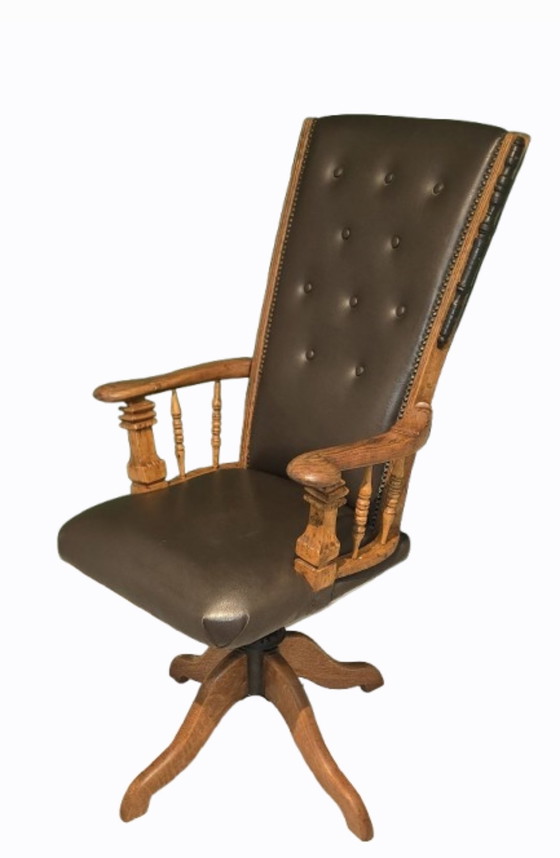 Image 1 of Sedia girevole da ufficio antica