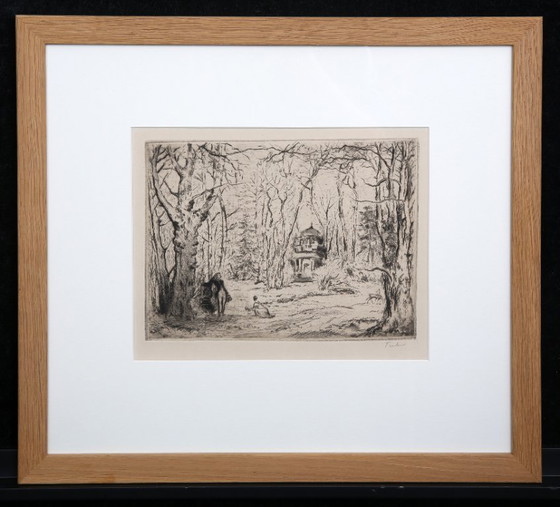 Image 1 of Teuber, Hermann - Parc - Gravure - encadrée - signée à la main